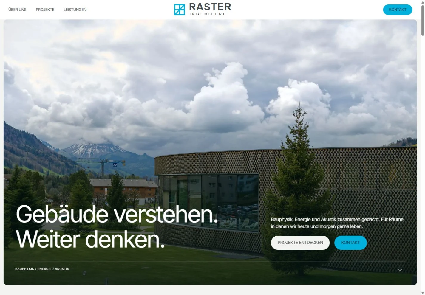 Ingenieurbüro: Website-Ansicht der freien Designstudie
